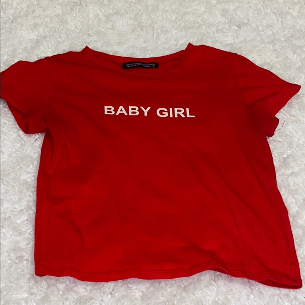Baby Girl Red Crop Top